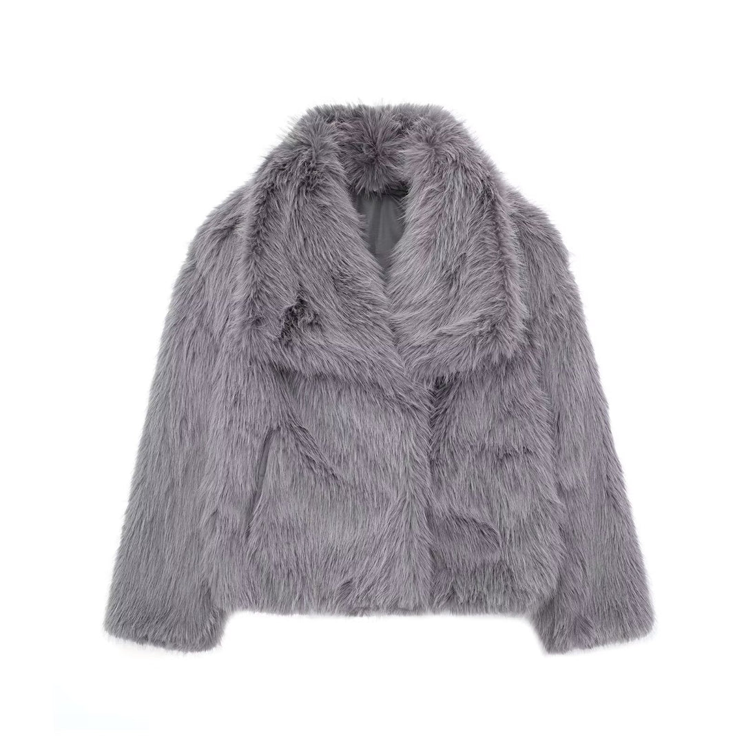 Valeria | Manteau luxueux en fausse fourrure douce pour femmes