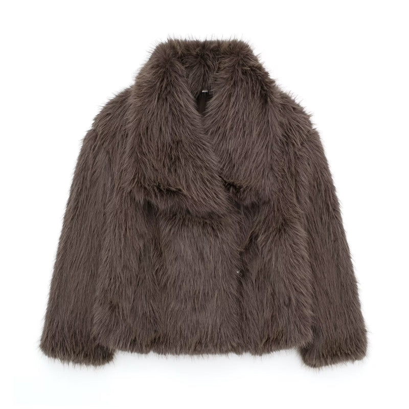 Valeria | Manteau luxueux en fausse fourrure douce pour femmes