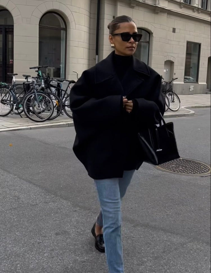 Manteau oversize camel élégant, confortable et polyvalent pour femmes