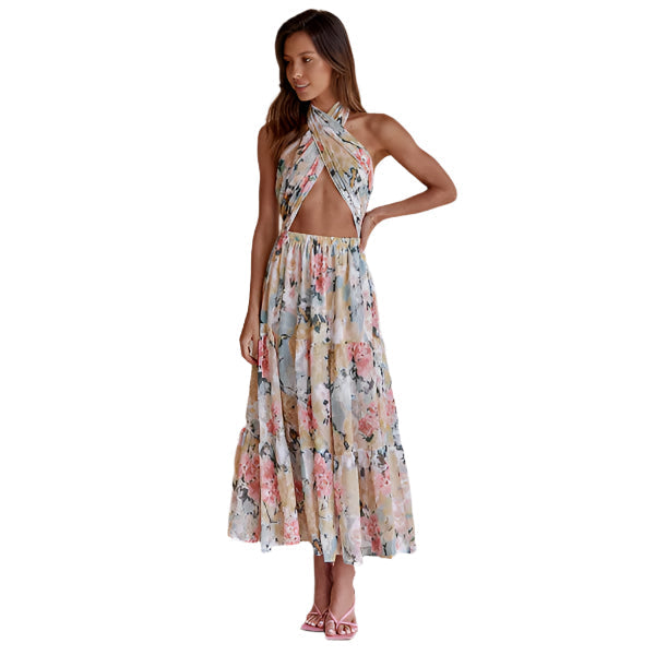 Alyssa - Magnifique robe maxi avec motif floral