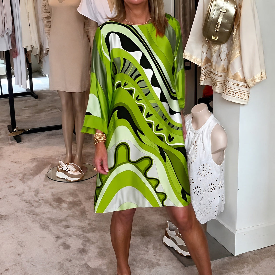 Harriett - Robe midi chic avec motif