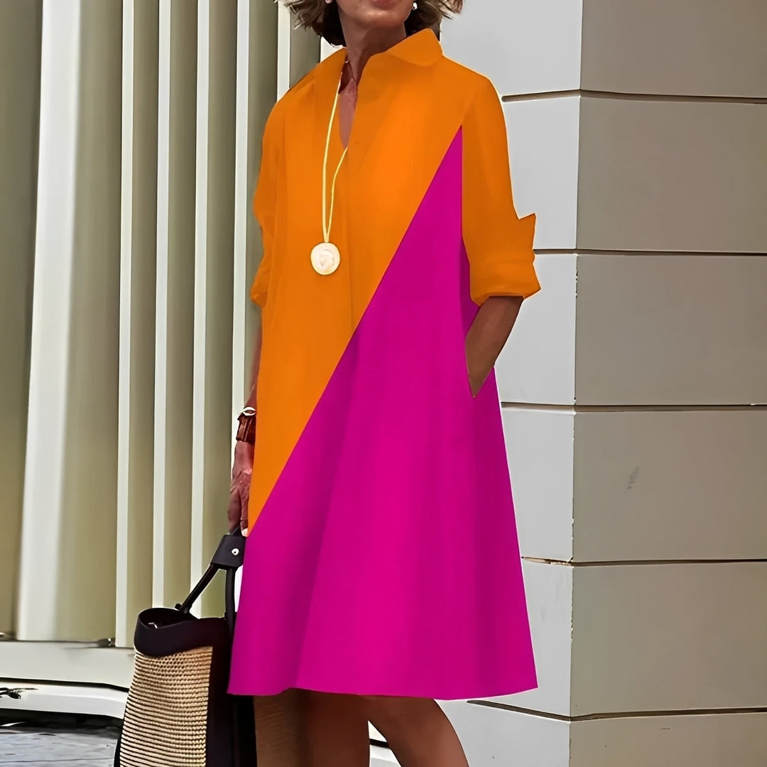 Alissa - Robe midi confortable et décontractée pour femmes