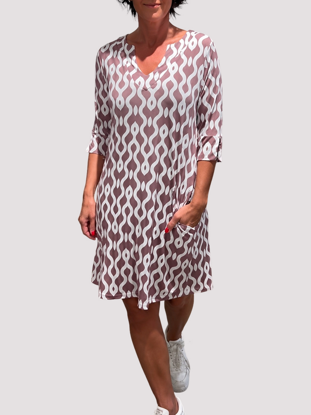 Jazmin - Robe midi décontractée avec volants