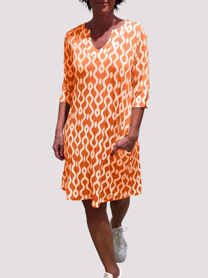 Jazmin - Robe midi décontractée avec volants