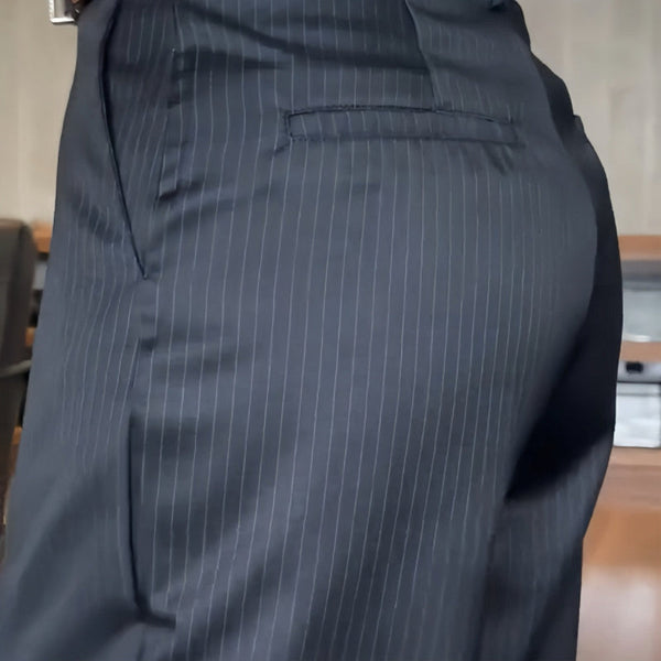 Pantalon de Costume Rayé pour Femmes - Élégant & Moderne