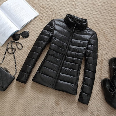 Veste Femme Brillante Courte D'hiver Tendance Chaude pour Tenues Urbaines