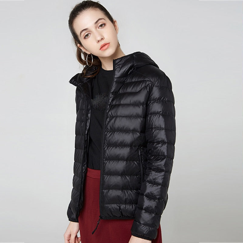 Veste Femme Brillante Courte D'hiver Tendance Chaude pour Tenues Urbaines