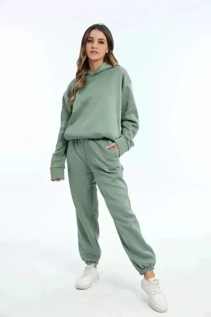 Ensemble indigo en sweat à capuche et pantalon de jogging pour femmes