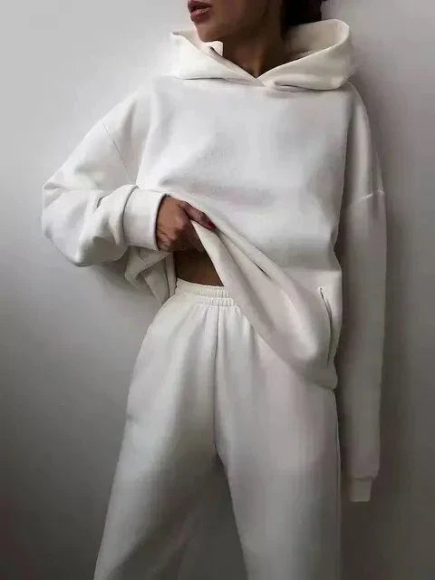 Ensemble indigo en sweat à capuche et pantalon de jogging pour femmes