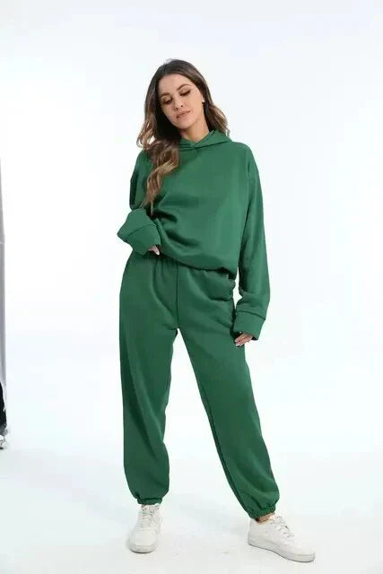 Ensemble indigo en sweat à capuche et pantalon de jogging pour femmes