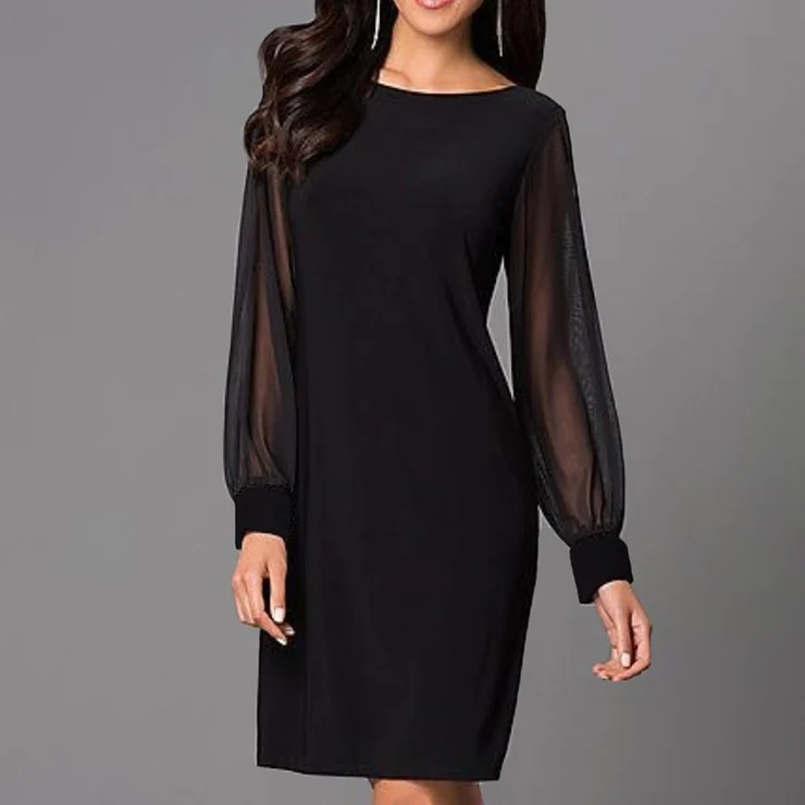 Jozefien | Robe Mini Élégante avec Manches Transparentes