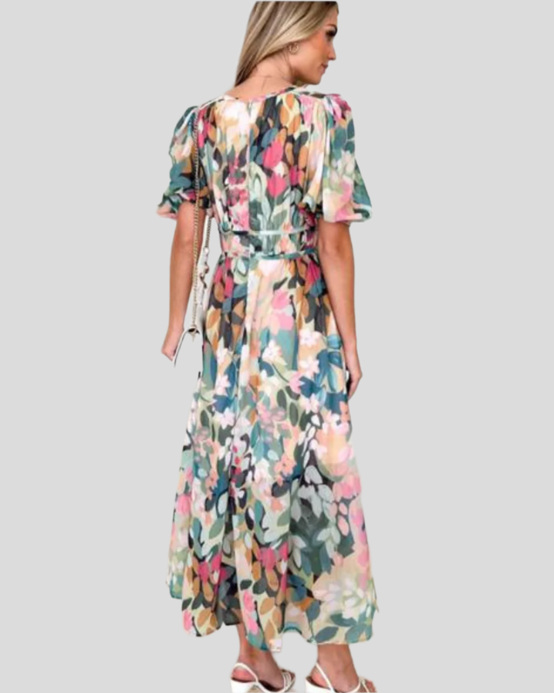 Juliette – Robe midi à motif floral pour un style quotidien intemporel