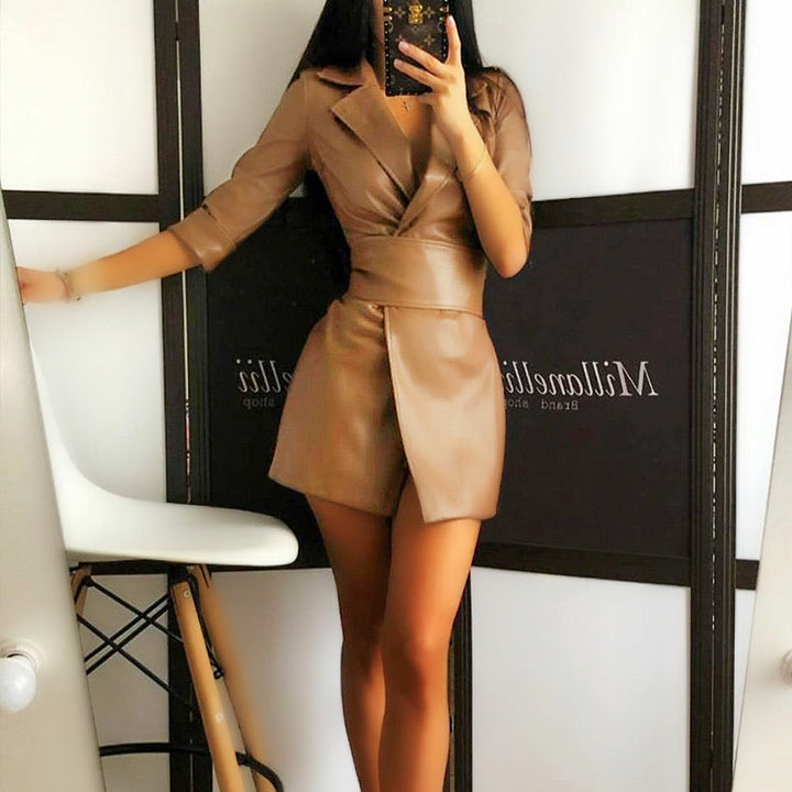 Kathrin | Caramel Chic Combinaison Élégante