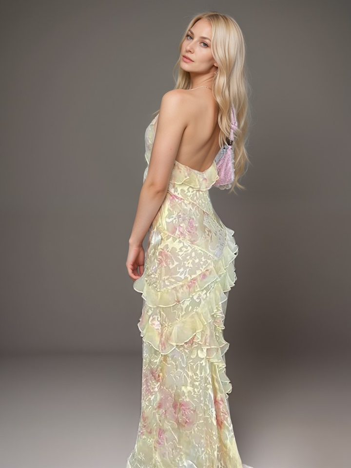 Louisa | Robe Maxi à Volants Éthérée