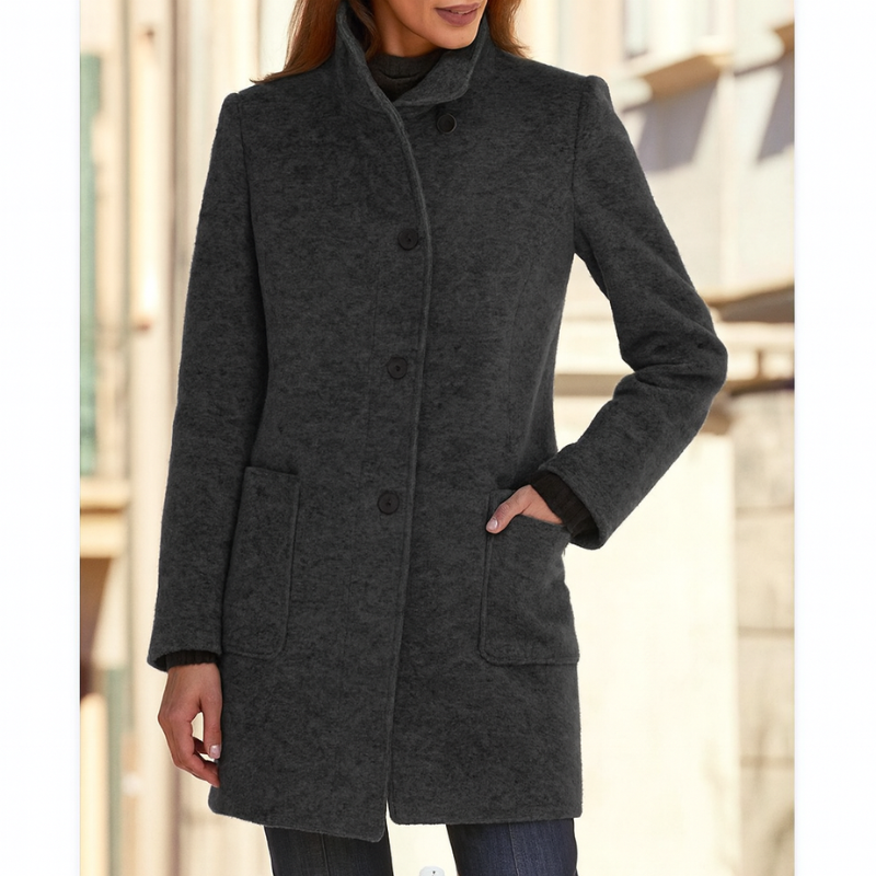 Manteau en laine classique pour femmes avec fermeture à boutons rétro – Manteau élégant pour l'hiver, manteaux pour femmes pour toutes les occasions