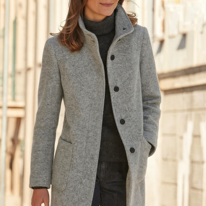 Manteau en laine classique pour femmes avec fermeture à boutons rétro – Manteau élégant pour l'hiver, manteaux pour femmes pour toutes les occasions