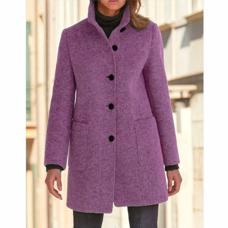 Manteau en laine classique pour femmes avec fermeture à boutons rétro – Manteau élégant pour l'hiver, manteaux pour femmes pour toutes les occasions