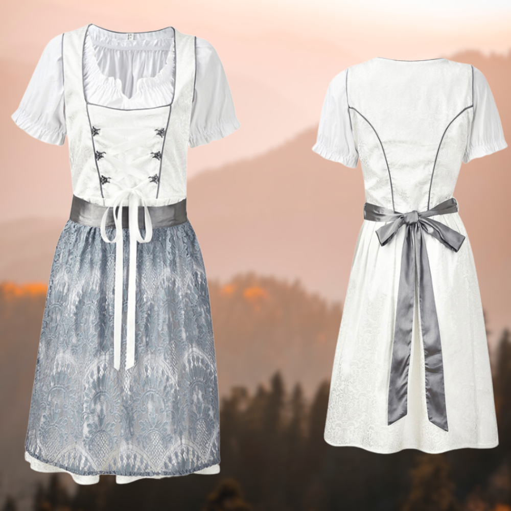 Robe Dirndl Midi Traditionnelle pour Femmes Oktoberfest