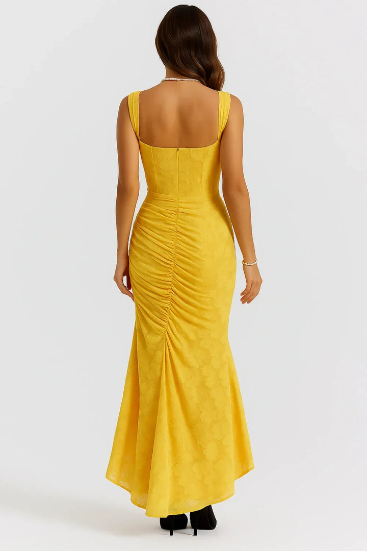 Annika | Robe Maxi Corset Femme Volants – Élégante Robe Maxi Corset 2026