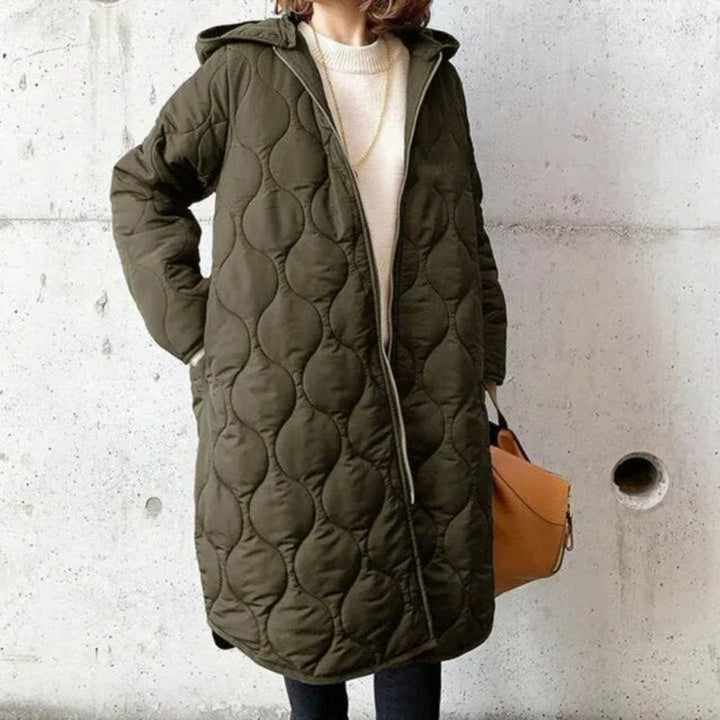 Veste matelassée à fermeture éclair en grande taille pour femmes