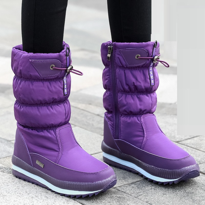 Bottes d'hiver douillettes pour femmes avec semelle supérieure déperlant – chaudes pour les jours d'hiver