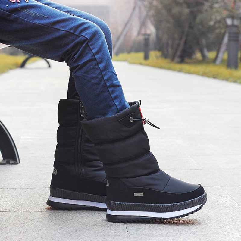 Bottes d'hiver douillettes pour femmes avec semelle supérieure déperlant – chaudes pour les jours d'hiver