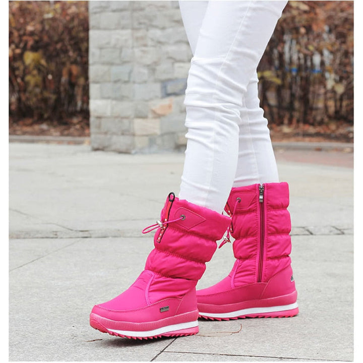 Bottes d'hiver douillettes pour femmes avec semelle supérieure déperlant – chaudes pour les jours d'hiver