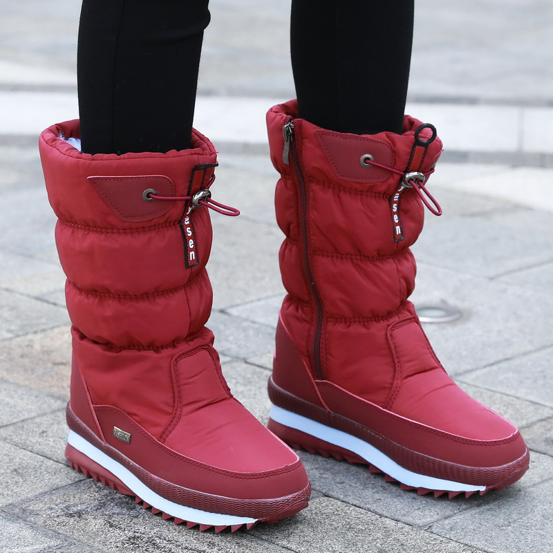 Bottes d'hiver douillettes pour femmes avec semelle supérieure déperlant – chaudes pour les jours d'hiver