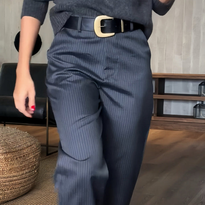 Pantalon de costume élégant pour femmes taille haute | Ajusté et adapté au bureau