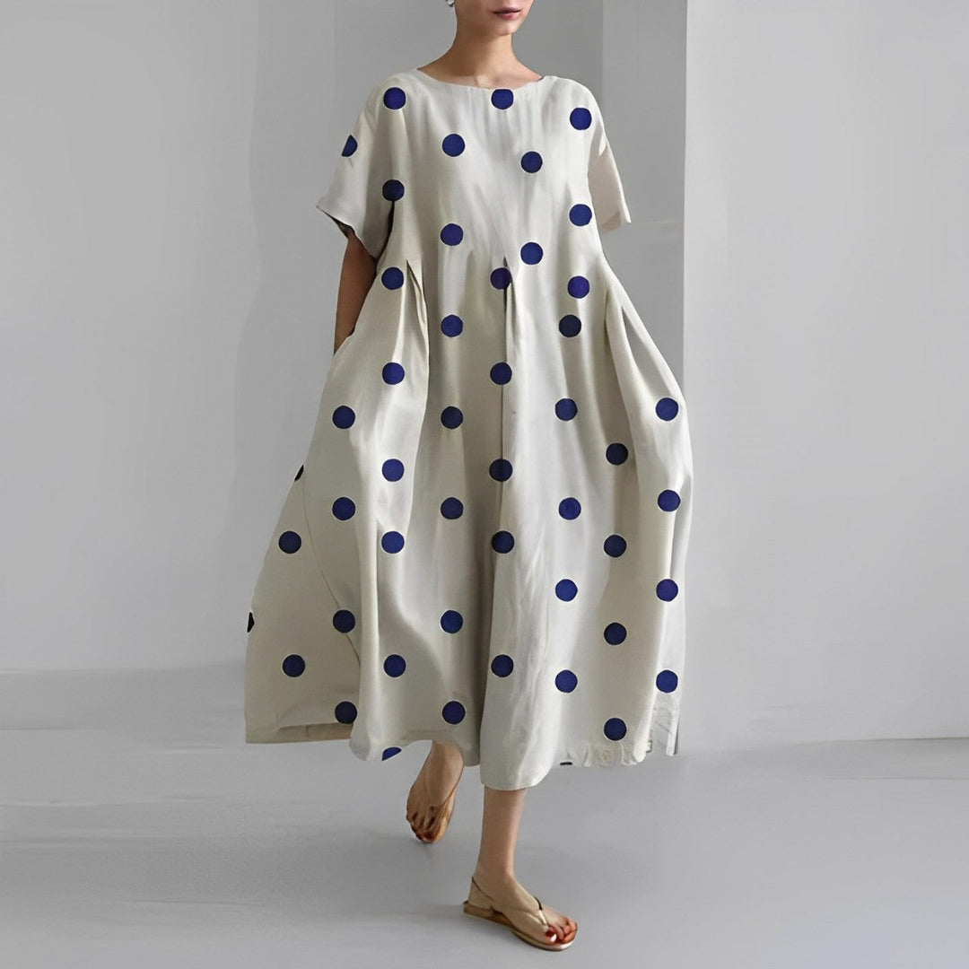 Daisy - Robe maxi rétro inspirée avec des volants élégants