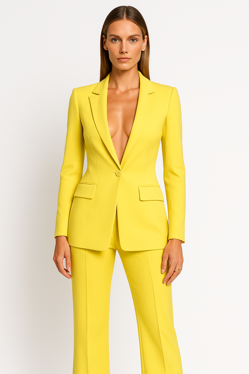Costume d'affaires pour femmes à double rangée étroite