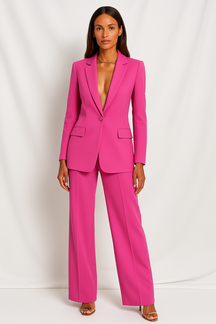 Costume d'affaires pour femmes à double rangée étroite