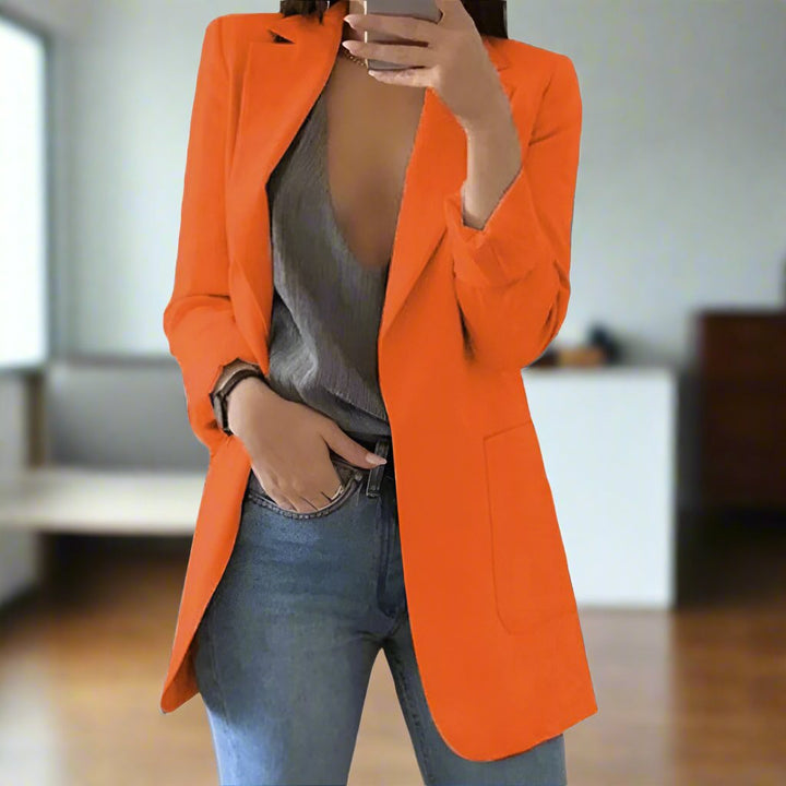 Blazer ouvert pour femmes, élégant et minimaliste