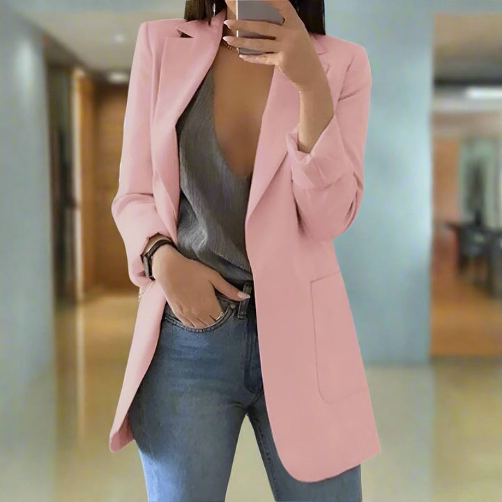 Blazer ouvert pour femmes, élégant et minimaliste