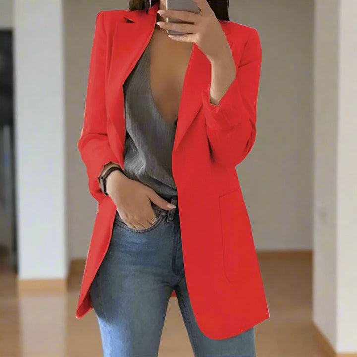 Blazer ouvert pour femmes, élégant et minimaliste