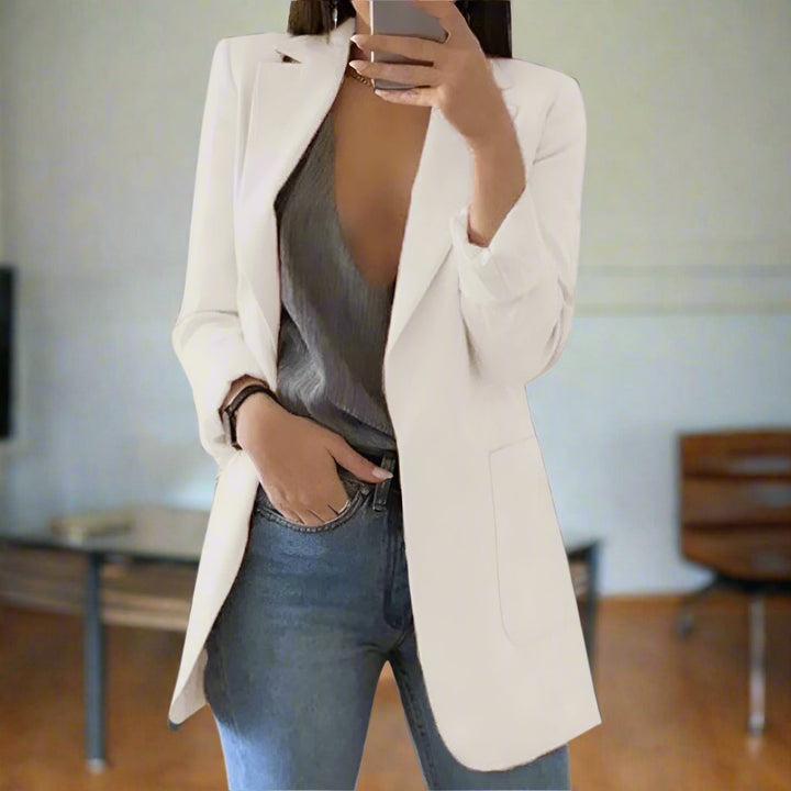 Blazer ouvert pour femmes, élégant et minimaliste