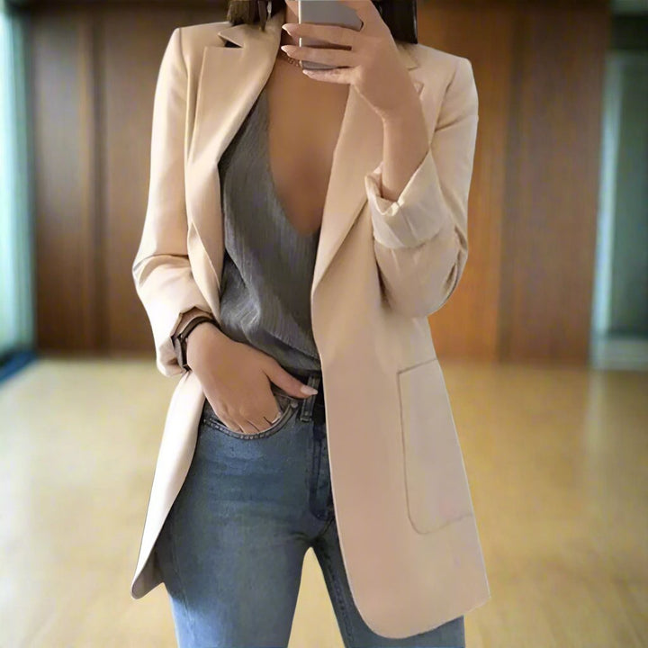 Blazer ouvert pour femmes, élégant et minimaliste
