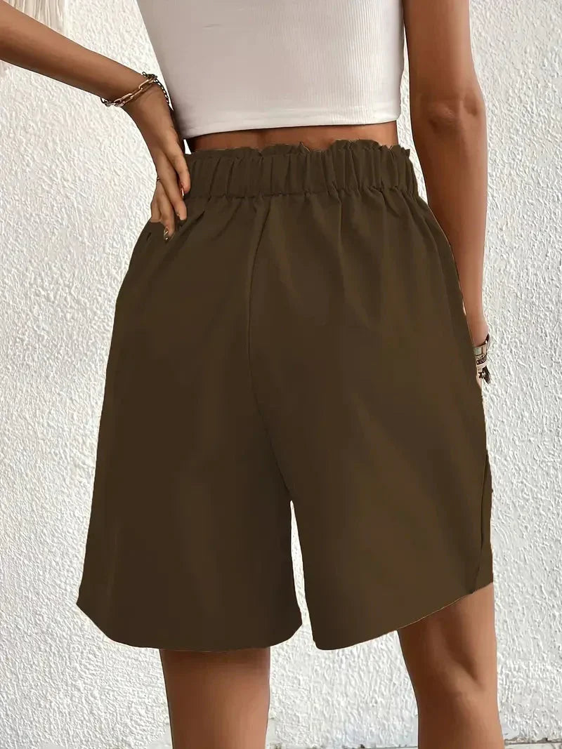 Shorts taille haute pour femmes