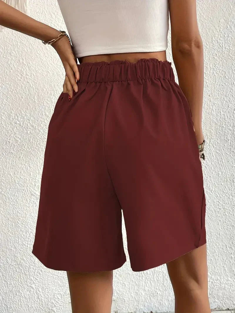 Shorts taille haute pour femmes