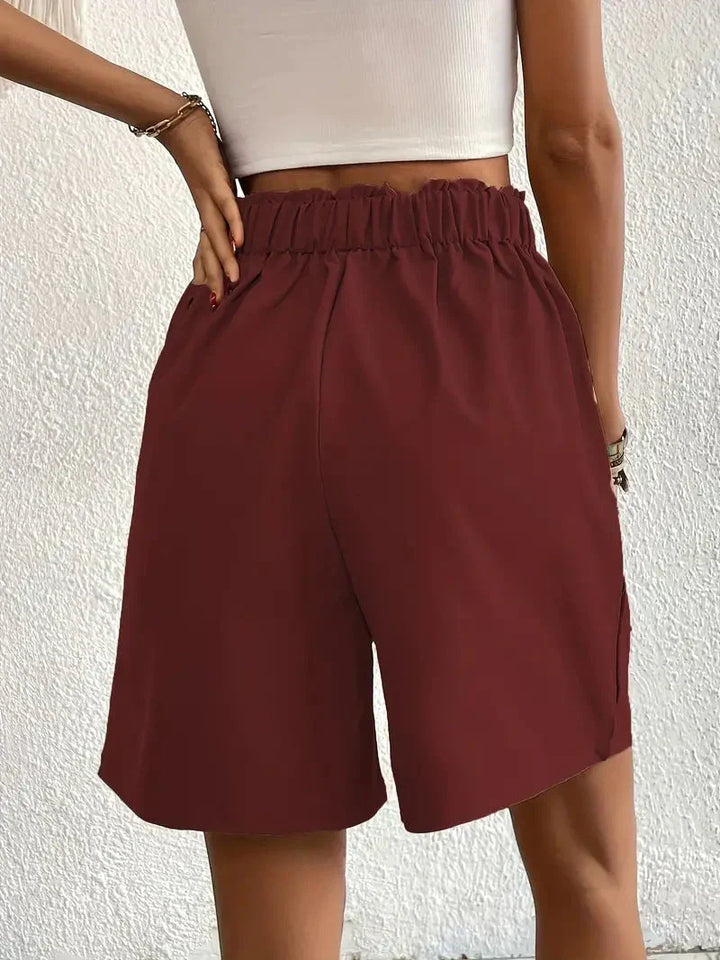 Shorts taille haute pour femmes