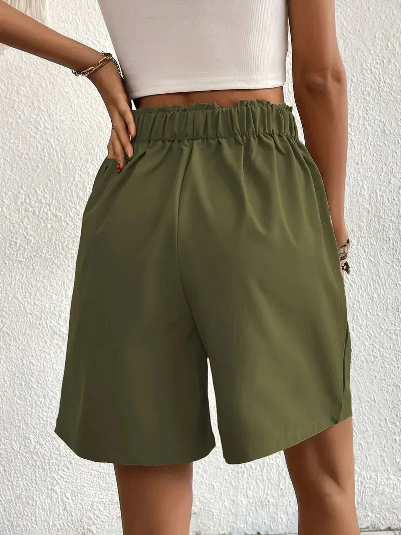 Shorts taille haute pour femmes