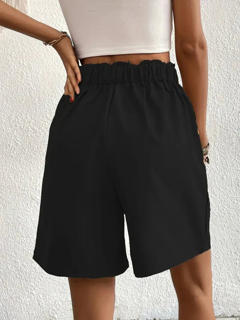 Shorts taille haute pour femmes