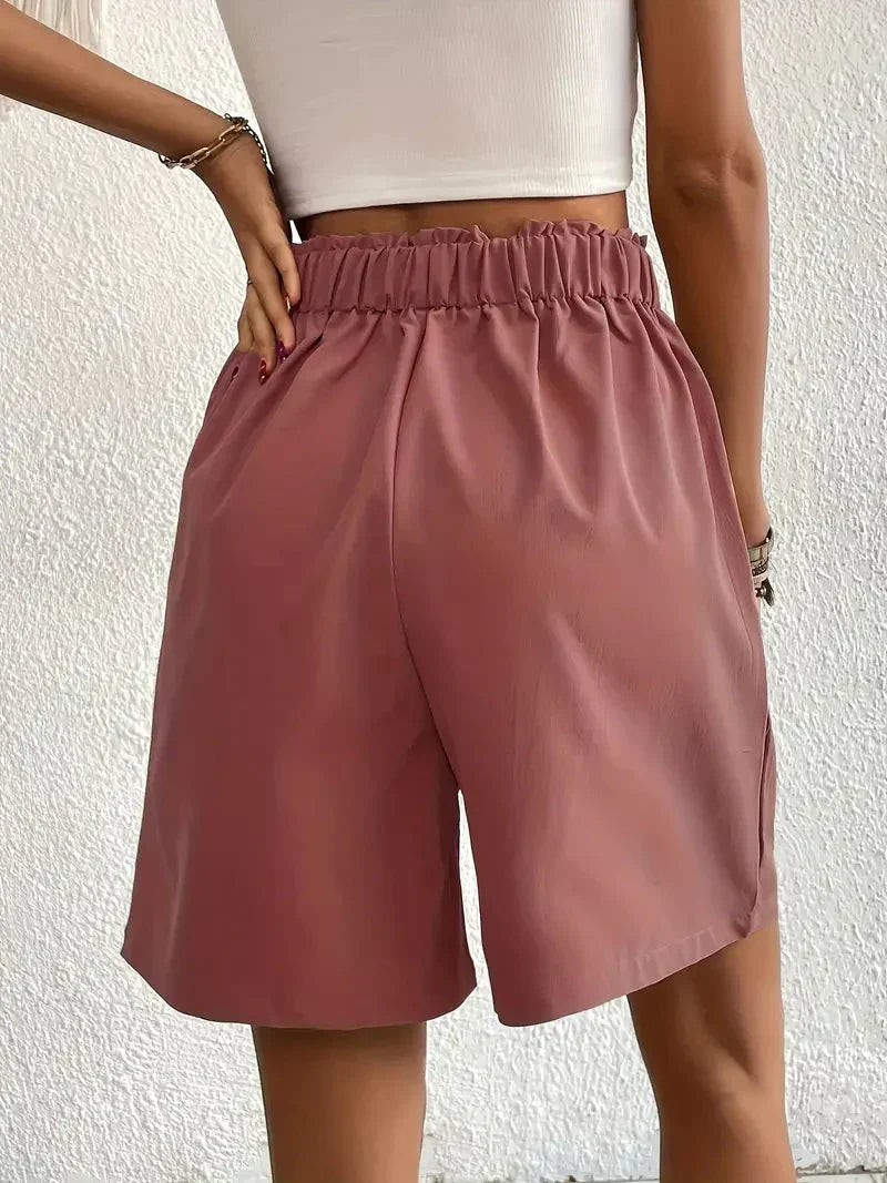 Shorts taille haute pour femmes