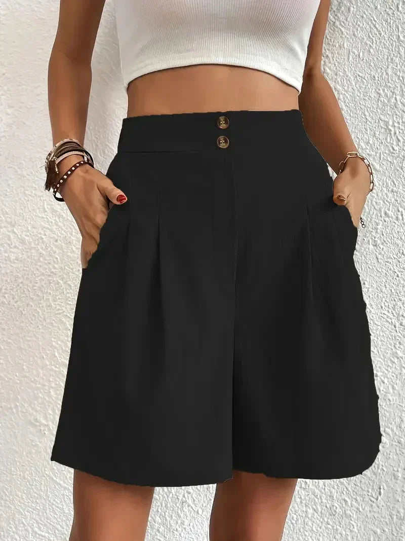 Shorts taille haute pour femmes