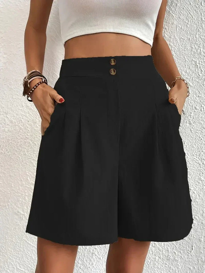 Shorts taille haute pour femmes