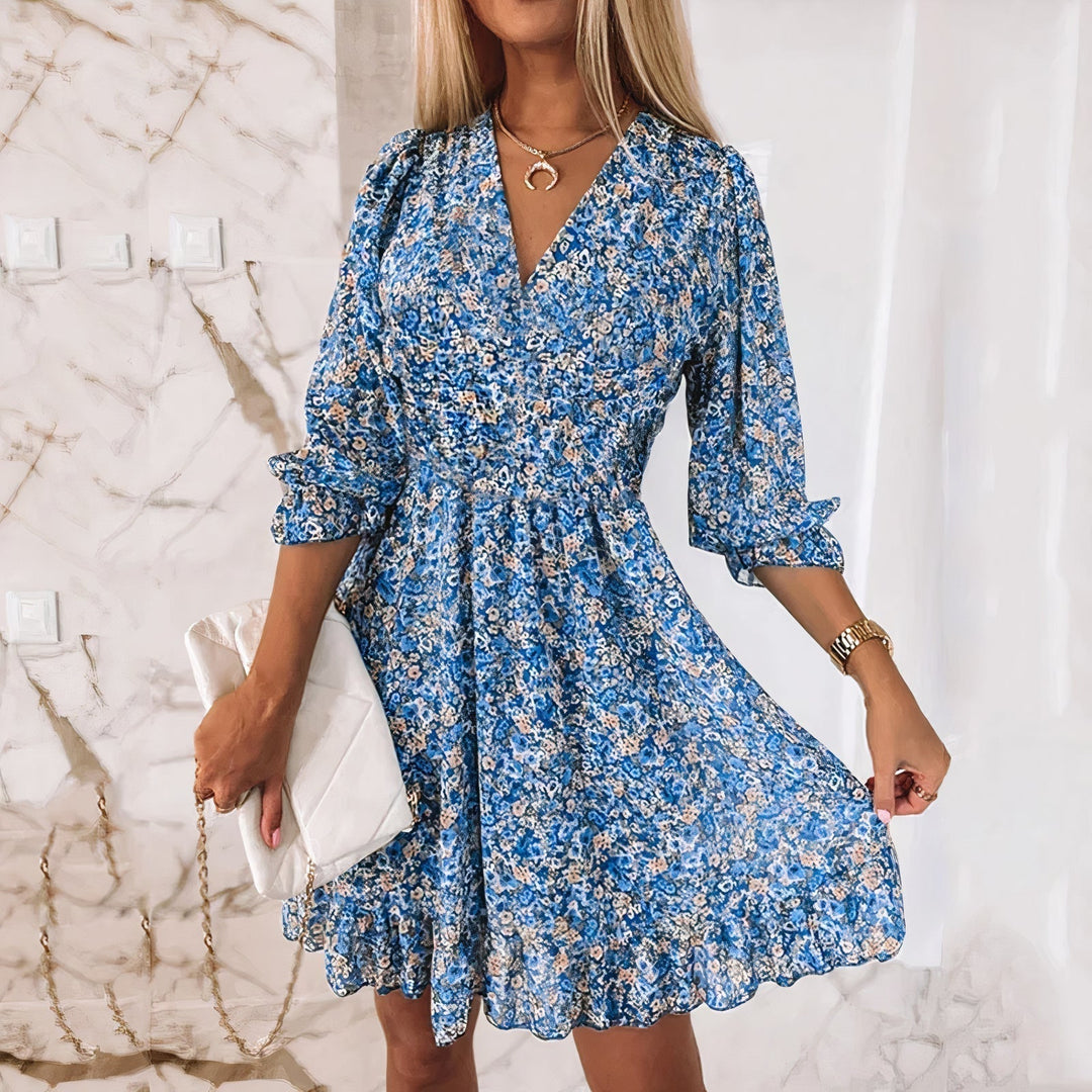 Lily | Robe d'été décontractée à mini longueur avec décolleté en V