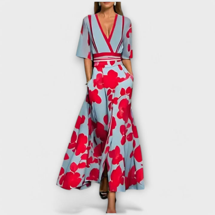 Elise - Robe Mini Fleurie Élégante