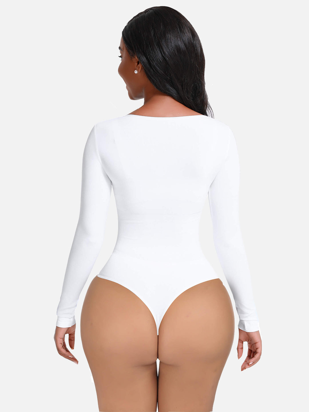 BODY À MANCHES LONGUES, TAILLE SERRÉE