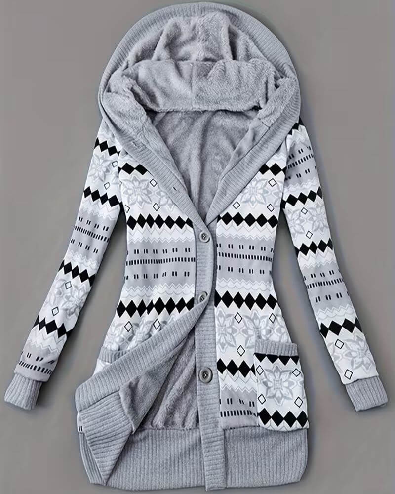 Emma | Gilet à capuche à motifs pour femmes
