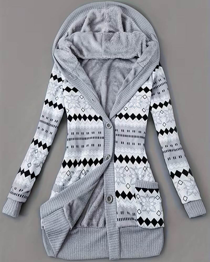 Emma | Gilet à capuche à motifs pour femmes